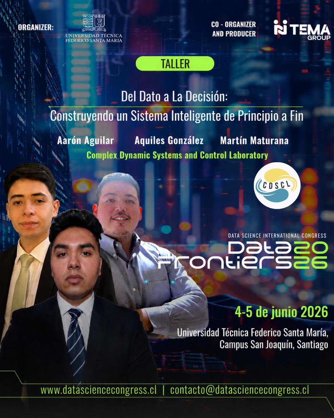 Taller del CDSCL en Data Science International Congress Data Frontier 2026