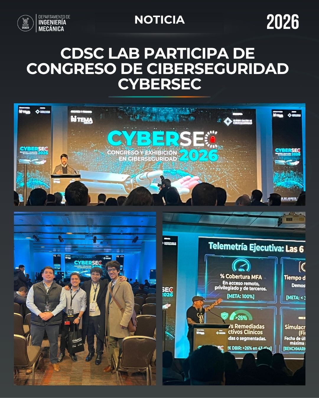 Participación del CDSCL en el Congreso de Ciberseguridad CYBERSEC 2026